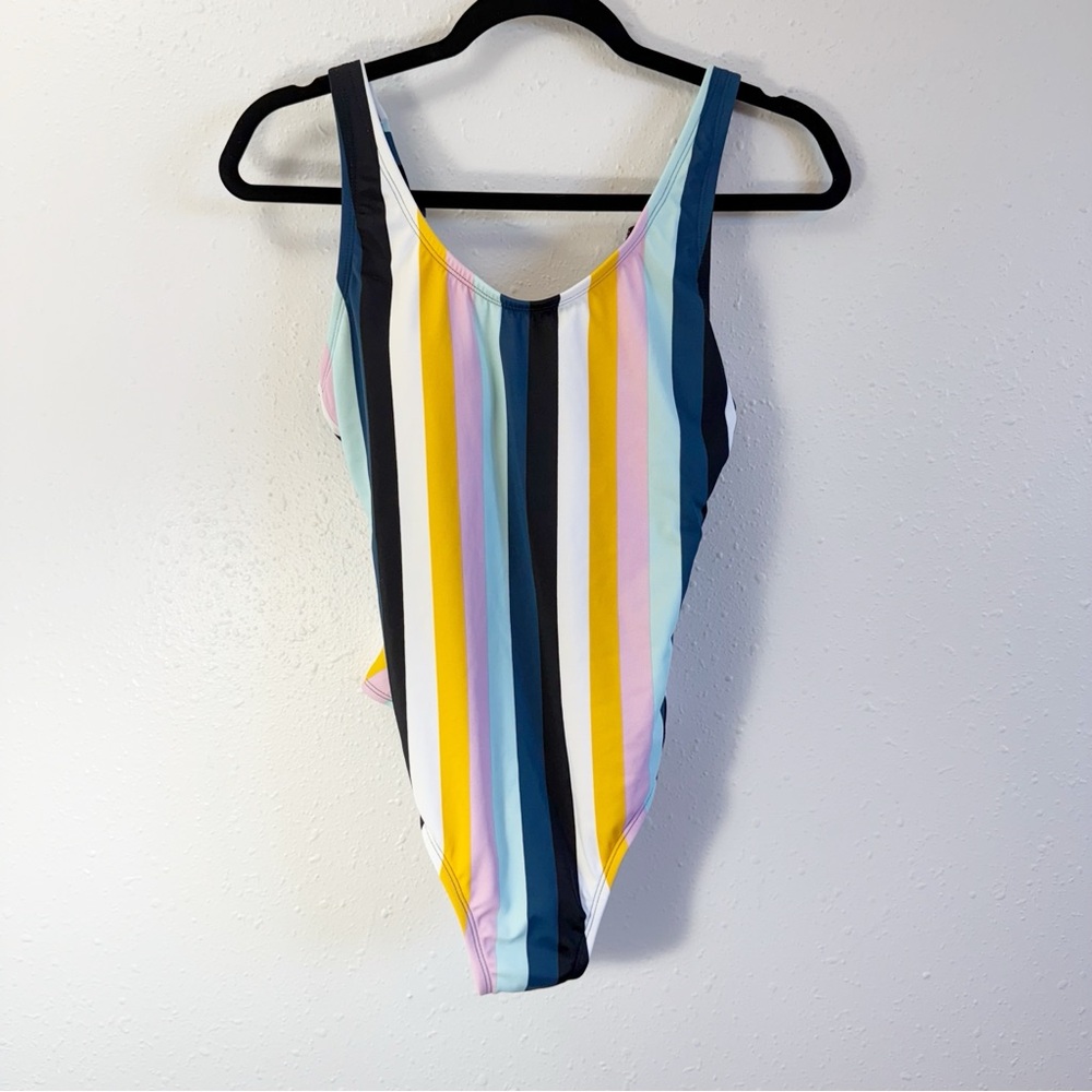 Kona Sol Multicolor Striped One-Piece‎ Swimsuit